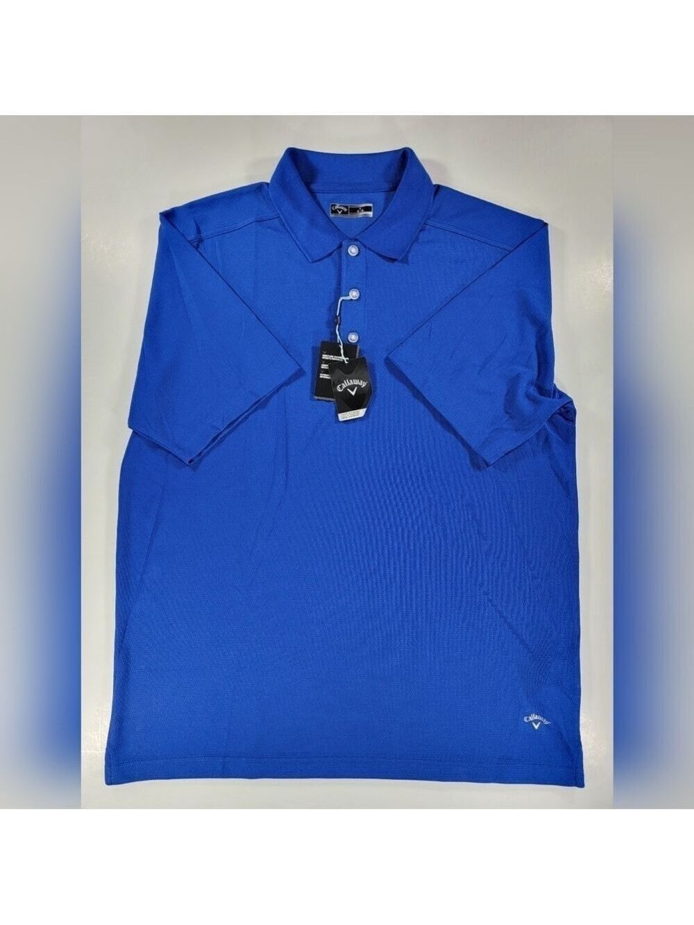 NEW Callaway Golf Polo Shirt Dry Wicking Cooling Vented Blue Shirt Large NWT